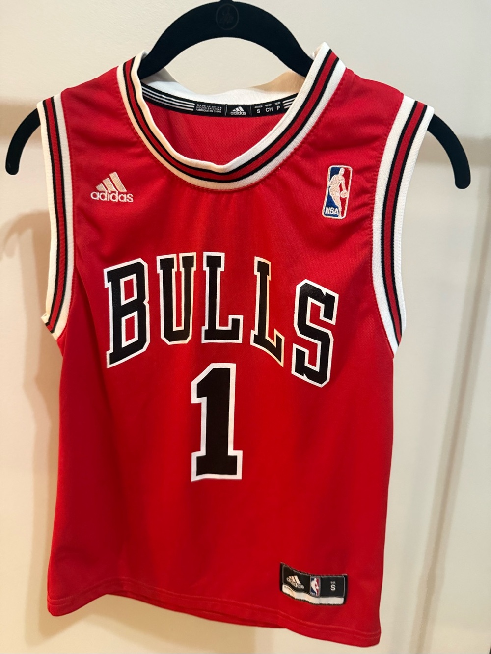 adidas Red Chicago Bulls #1 Youth Basketball Jersey